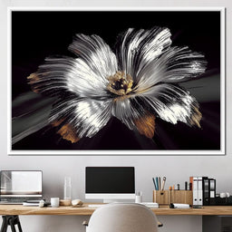 Silver Harvest Petals Radiance - NicheCanvas