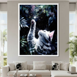 Starbound White Cat Dream - NicheCanvas