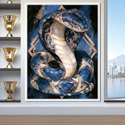 Gilded Scales Of The Midnight Serpent - NicheCanvas