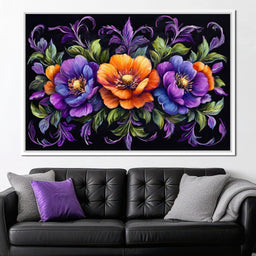 Floral Symphony Dreamscape - NicheCanvas