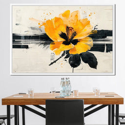 Golden Petal Contrast - NicheCanvas