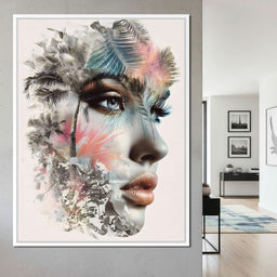 Tropical Muse Leaf Portrait - NicheCanvas