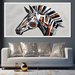 Chrome Horse Elegance - Alicia Smith - NicheCanvas