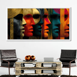 Faces of Colorful Reflections - NicheCanvas