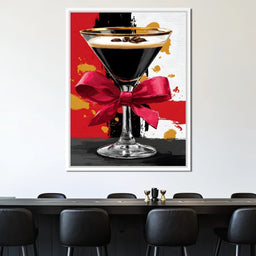 Espresso Martini Red Bow - NicheCanvas