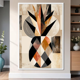 Geometric Still Life of Tropical Pineapple - NicheCanvas