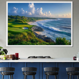 Coastal Green Landscape - NicheCanvas