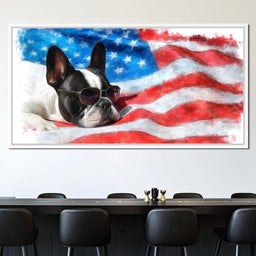 Patriotic Pooch Dreaming Freedom - NicheCanvas