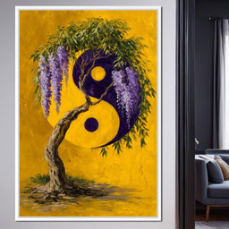 Wisteria Yin Yang Tree Zen - NicheCanvas