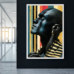 Pan Africa Colours Silhouette - NicheCanvas