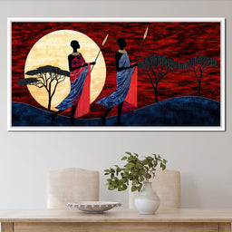 Moonlit Maasai Journey - TooplesArt - NicheCanvas