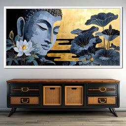Golden Buddha Lotus Stillness - NicheCanvas