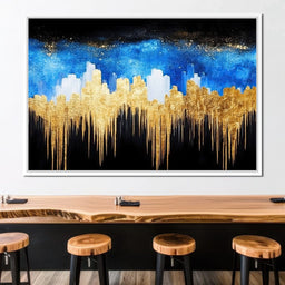 Golden Cityscape Skyline Elegance - NicheCanvas
