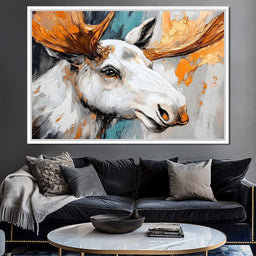 Moose Wilderness Strokes - NicheCanvas