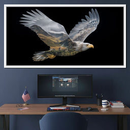 Highland Eagle Double Exposure - NicheCanvas