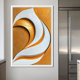 White and Gold Harmony - TooplesArt - NicheCanvas