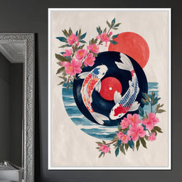 Koi Lotus Vinyl Sundreams - NicheCanvas
