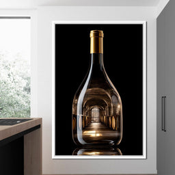Golden Cellar Bottle Portal - NicheCanvas