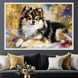 Golden Pomeranian Portrait Glow - NicheCanvas