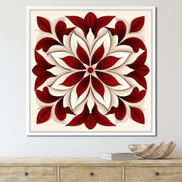 Crimson And Bone Medallion - TooplesArt - NicheCanvas