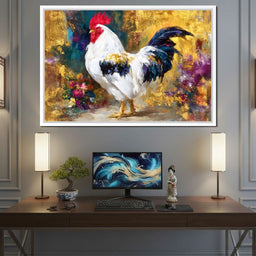 Regal Rooster Gold Radiance - Neal Hackett - NicheCanvas