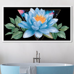 Cosmic Lotus Stardust Flourish - NicheCanvas