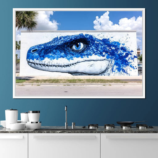 Street Art - Vivid Reptilian Glance Canvas Print