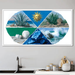 Radiant Coastal Element Wheel - NicheCanvas