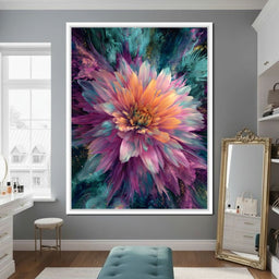 Galactic Petal Burst - NicheCanvas