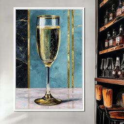 Gilded Champagne Elegance - NicheCanvas