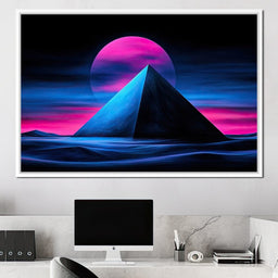 Pyramid of Neon Skies - TooplesArt - NicheCanvas