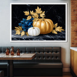 Golden Harvest Marble Elegance - NicheCanvas