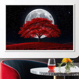 The Crimson Moon Tree - TooplesArt - NicheCanvas
