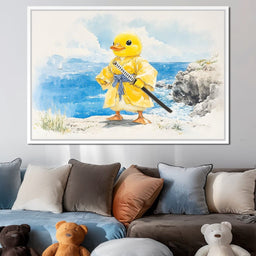 Samurai Duck By The Sea - NicheCanvas