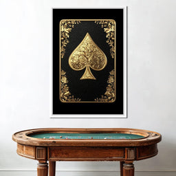 Golden Elegance Spade Design - NicheCanvas