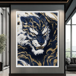 Majestic Midnight Gold Tiger - NicheCanvas