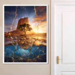 Celestial Rift Desert Dawn - NicheCanvas