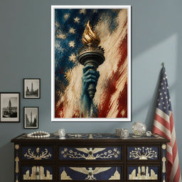 Liberty Igniting The Storm - NicheCanvas