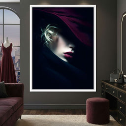 Noir Allure Under Silk Brim - NicheCanvas