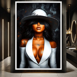 Enigmatic Glamour Portrait - NicheCanvas