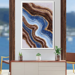 Golden River Geode Swirl - NicheCanvas