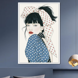 Polka Dot Afternoon Glance - NicheCanvas