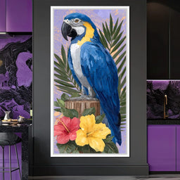 Tropical Parrot Gaze - NicheCanvas