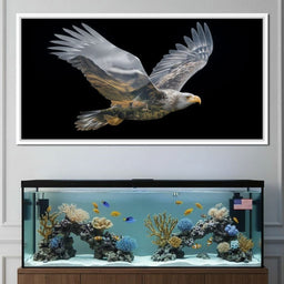 Highland Eagle Double Exposure - NicheCanvas