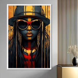 Golden Abstract Radiance - NicheCanvas