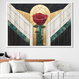 Golden Rose Radiance Reverie - NicheCanvas