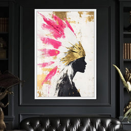 Golden Feathered Majesty - NicheCanvas