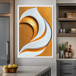 White and Gold Harmony - TooplesArt - NicheCanvas