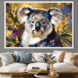 Golden Koala Portrait Glow - Neal Hackett - NicheCanvas