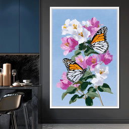 Monarch Duo Floral Skybound - NicheCanvas